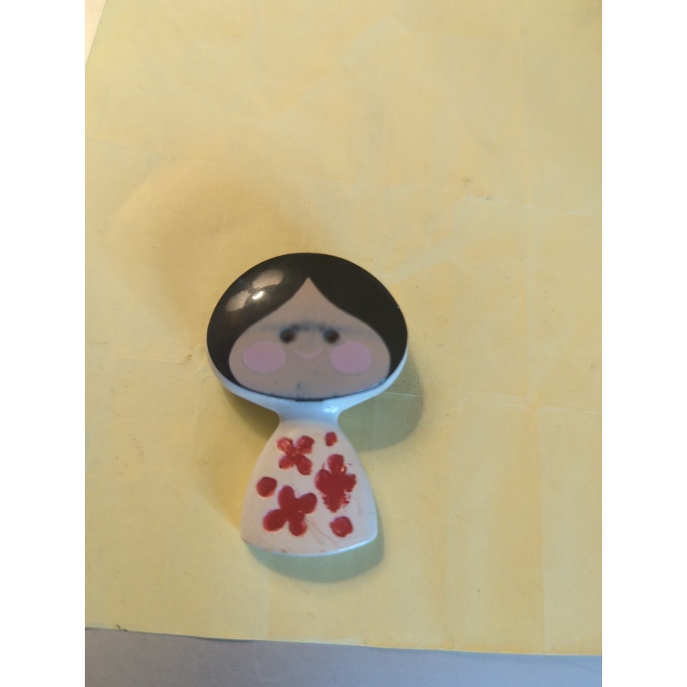 Avon Fragrance Glace Pin Pal Small World 1970 Vintage Black Hair